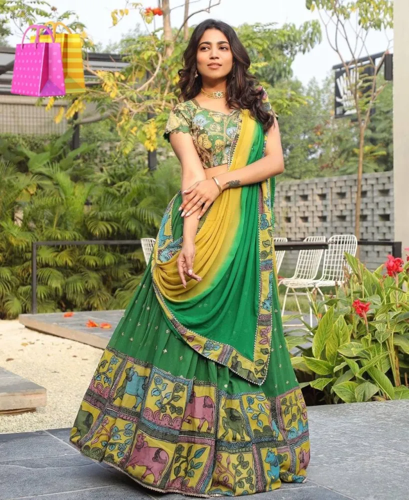 Maroon Kanjivaram South Indian Lehenga Choli With Embroidery Work Blouse | Indian  lehenga, Evening dress fashion, Half saree lehenga