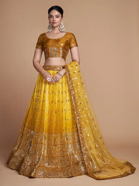 A Star Is Born tiered tulle lehenga skirt and dupatta in mustard yellow  (part of a set) | ASOS