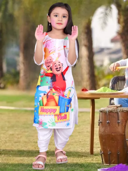 Holi Dress For Kids | Free Customized Baby Clothes | KNITROOT