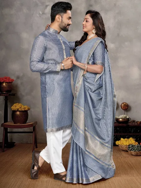 For Groom Matching Wedding Saree And Suit Men And Women