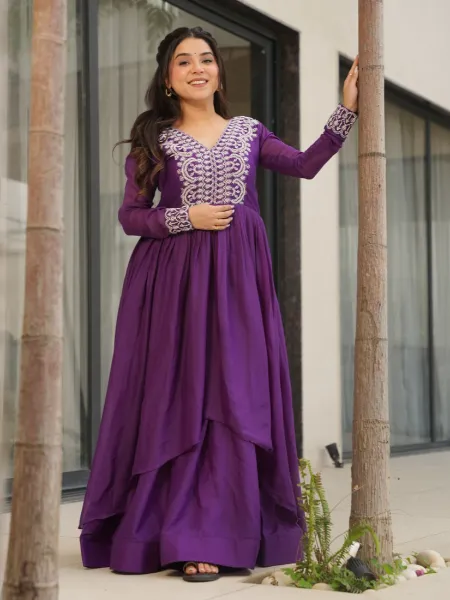open lace back dress Wedtrend Women Purple A Line Spaghetti Straps Tulle Corset Tiered Wedding Guest Dress, Purple / US26W