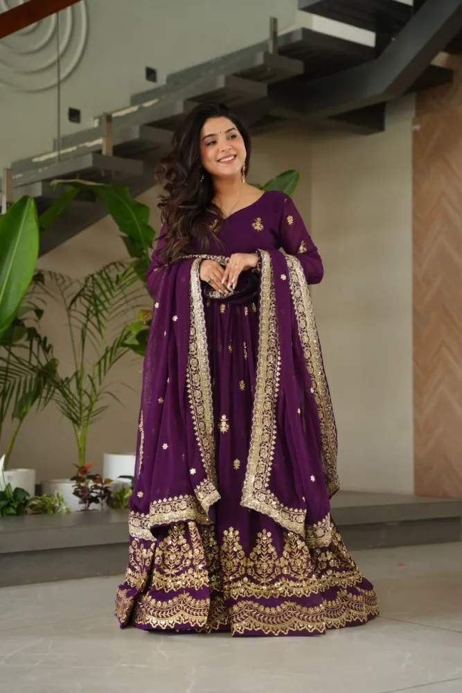fitted lace wedding dress Buy Ethnic Wear Dress in Canada main image 0