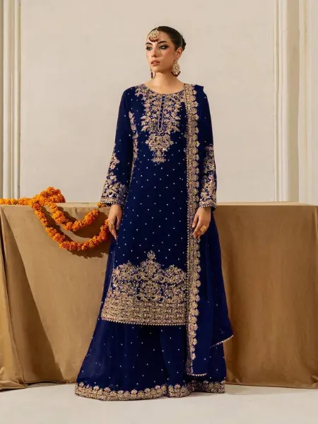 navy blue dress for baby girl Winter Dresses Sale 2025: Pakistani Khaddar, Linen, Silk & Velvet Dresses  Design 2025 Online Shopping in Pakistan – DressyZone.com